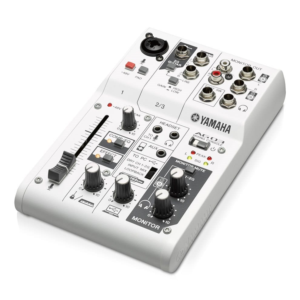 Mezcladora Multiusos De 3 Canales Con Interfaz De Audio Usb